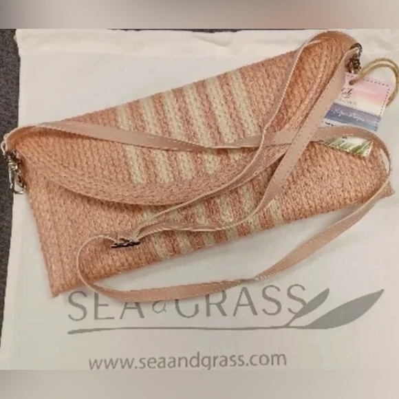 Sea &  Grass NWT Blush Shoulder Bag Clutch - Picture 1 of 6